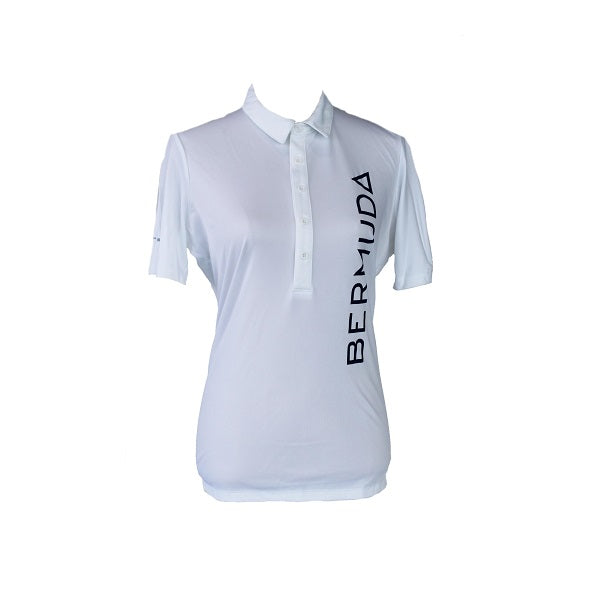 White Bermuda Polo Shirt-Womens